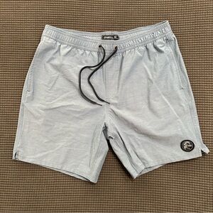 O’Neill Cruzer Men’s Medium Light Blue Drawstring Stretch Casual Shorts